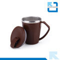 Koreanische 304 Edelstahl Kaffeetasse mit PP Deckel
